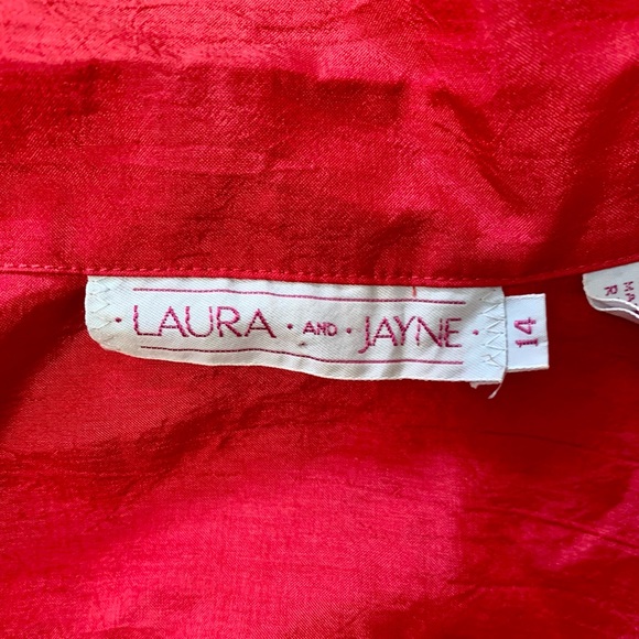 80s vintage long sleeved red blouse 🍒 - Picture 9 of 9